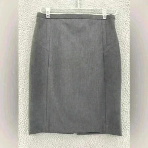 Express Skirt Womens Gray Pencil Mini Stretch Paneled Straight Career Office